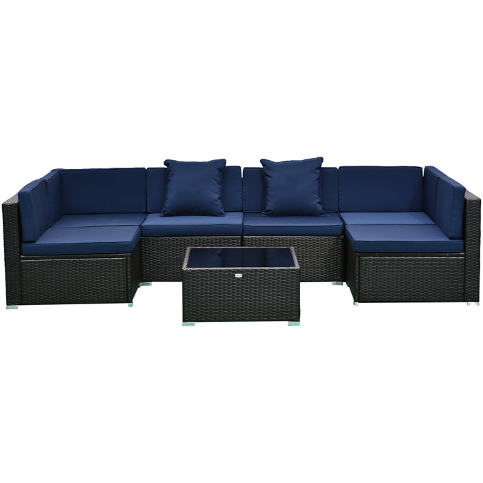 Sol 72 Outdoor™ Merton 7Piece Patio Furniture Sets Outdoor Rattan